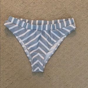 Blue and White chevron bikini bottoms